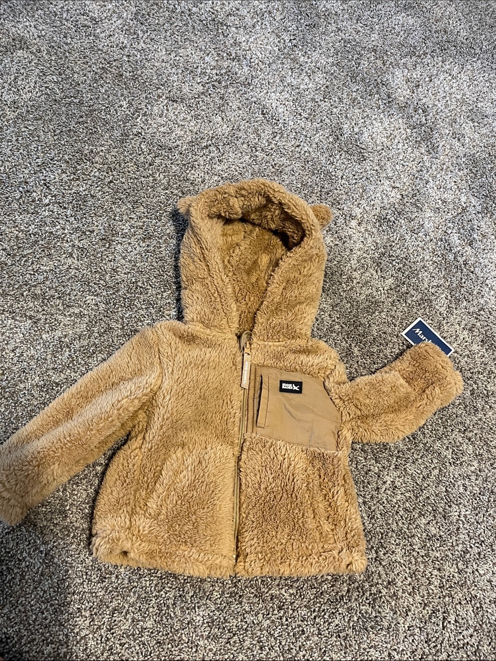 Eddie Bauer Kids Tan Faux-Fur Hooded Jacket